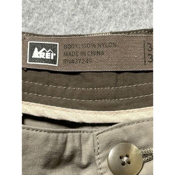REI Co-Op Pants Men W34 L34 Nylon Hiking Fishing Breathable Water Resist Beige - Picture 3 of 15